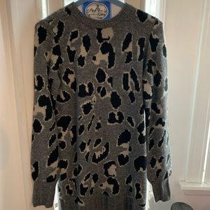 Leopard sweater dress